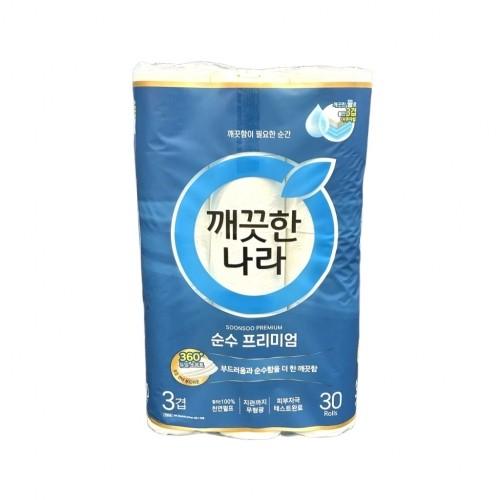 깨끗한나라 순수 프리미엄 화장지 100프로 펄프 무형광 무색 무향 피부자극테르스완료 휴지 두루마리