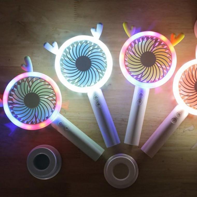 저소음 스핀 LED 손풍기 선풍기 휴대 귀여운 미니 용