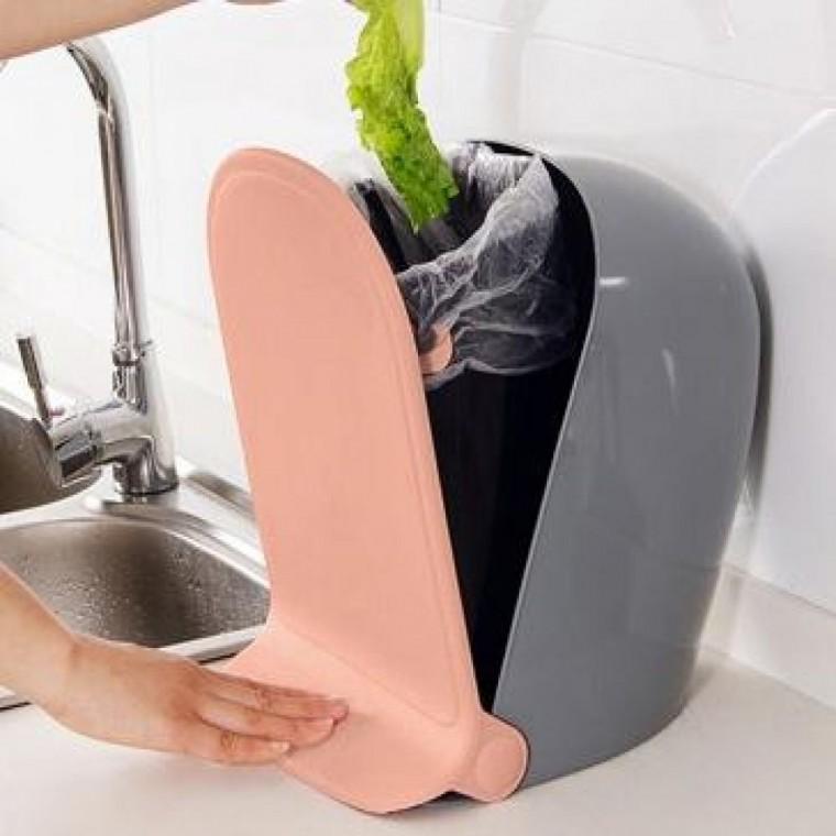 홈 싱글라이프 분리수거함 밀폐 음식물쓰레기 클린 페달휴지통 5L