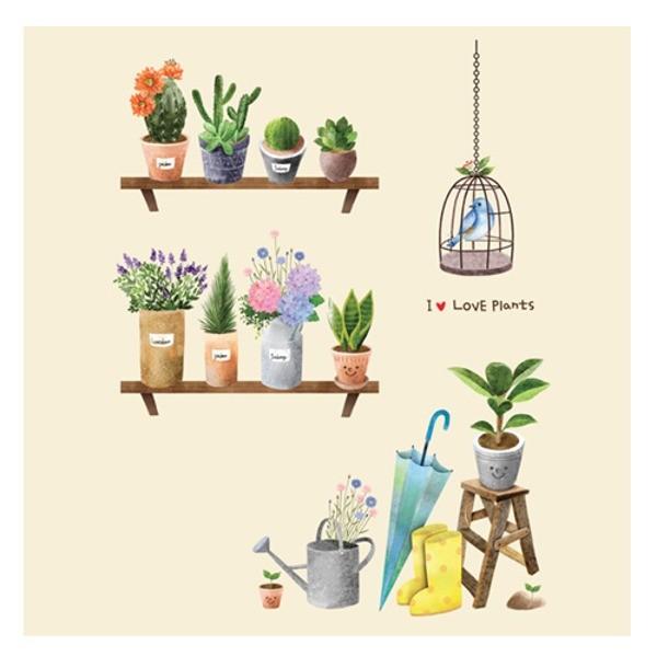 환타스틱스 데코인테리어스티커 I love Plants FDT-21109