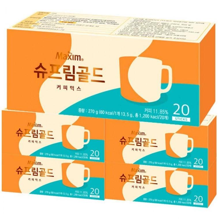 맥심 동서 슈프림골드 커피믹스 골드 슈프림 커피 믹스 20개입x5개