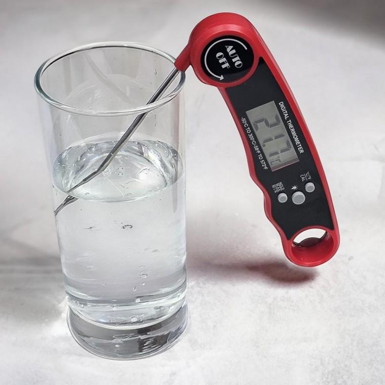 다각도 접이식 프로브 초고속 탐침온도계 디지털 심부 고기 온도계 방수 요리온도계