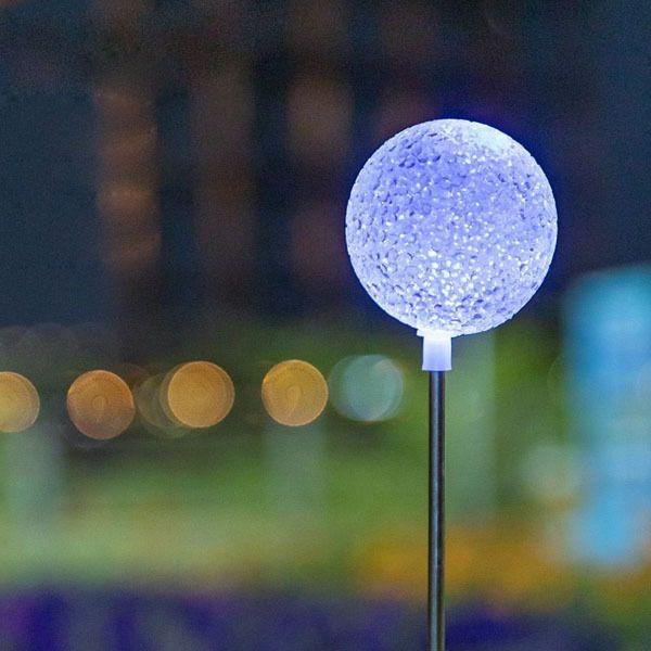 태양광 LED 정원등 블루 스노우볼 야외조명