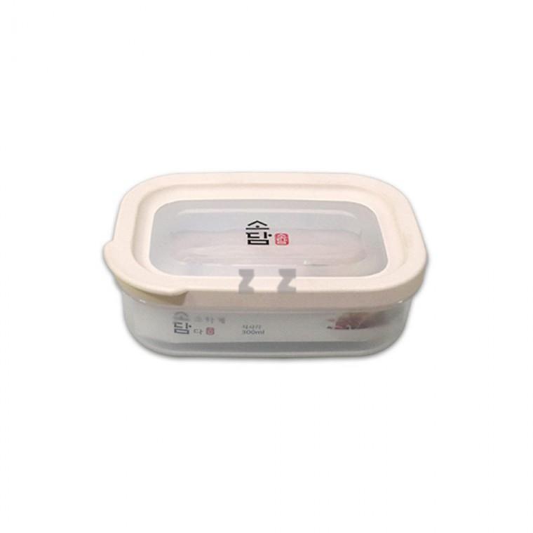 소담 직사각 1호 300ml 밀폐찬통-H/반찬통/간편용기/밀폐용기/투명밀폐용기/플라스틱용기/업소용/가정용