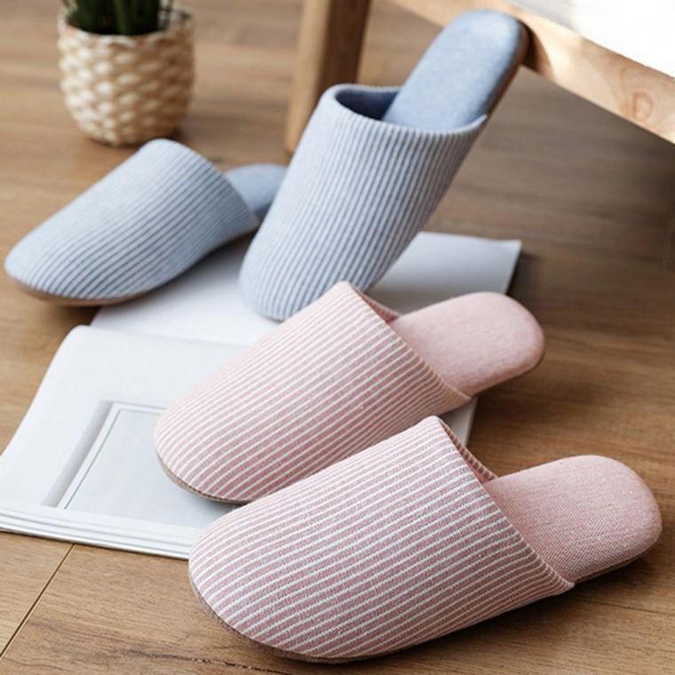 JiNi 거실 실내화 층간소음 앞막힘 면 쿠션 슬리퍼 사계절실내화 요양원슬리퍼 어린이집슬리퍼 여성실내화