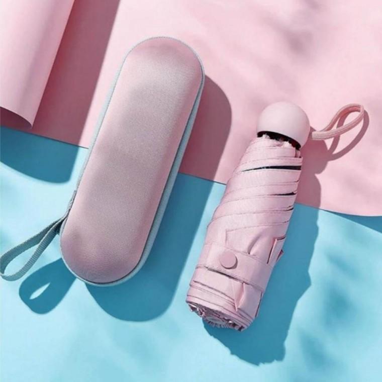 캡슐 휴대용 우양산 우산 접이식 5단