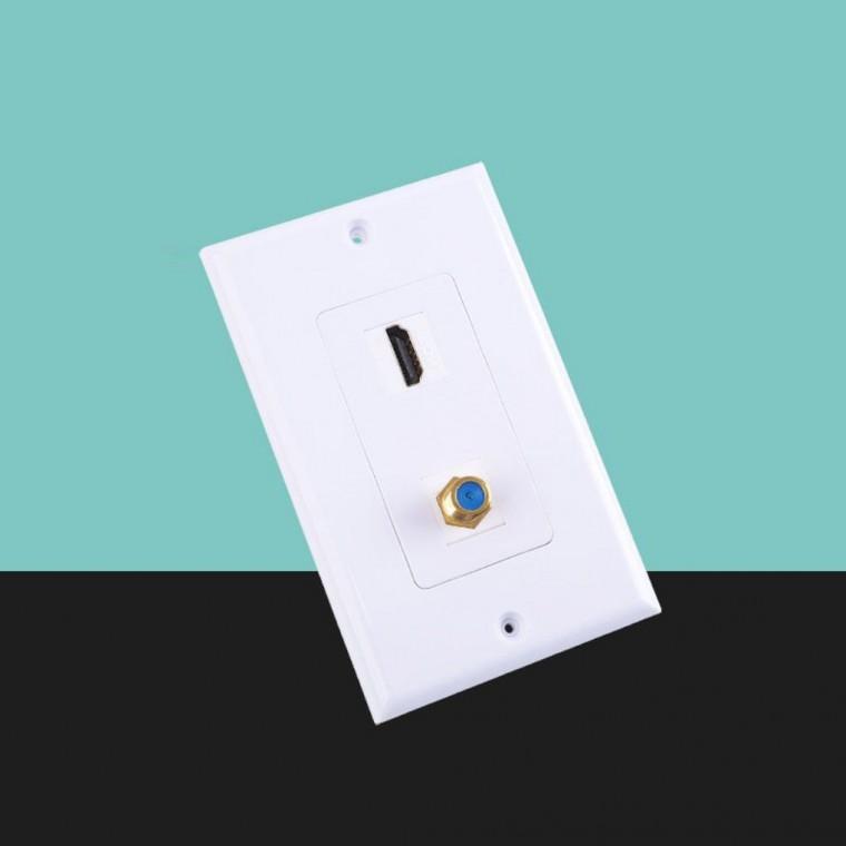 HDMI 월 플레이트 HDMI RF 벽콘센트