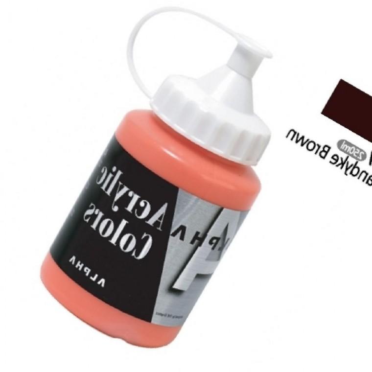 알파 미디엄바디 실버 아크릴물감 250mL 927 반다이크브라운