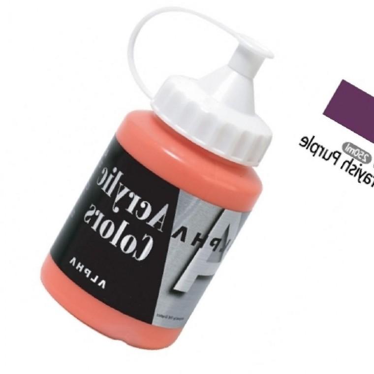 알파 미디엄바디 실버 아크릴물감 250mL 967 그레이쉬퍼플
