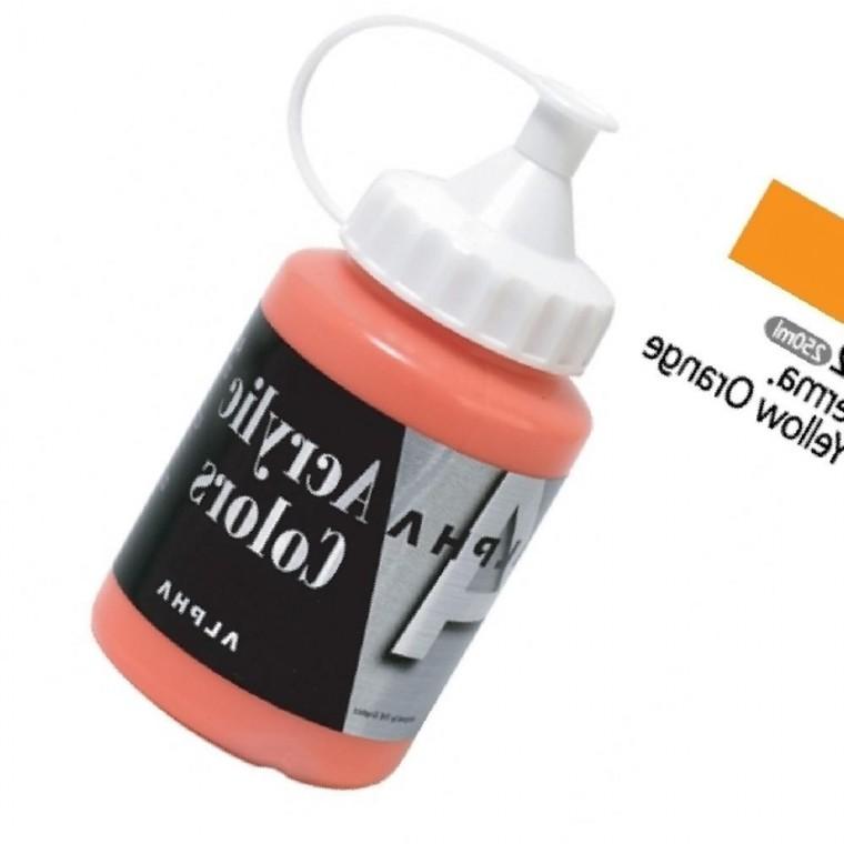 알파 미디엄바디 실버 아크릴물감 250mL 912 페르마옐로우오렌지