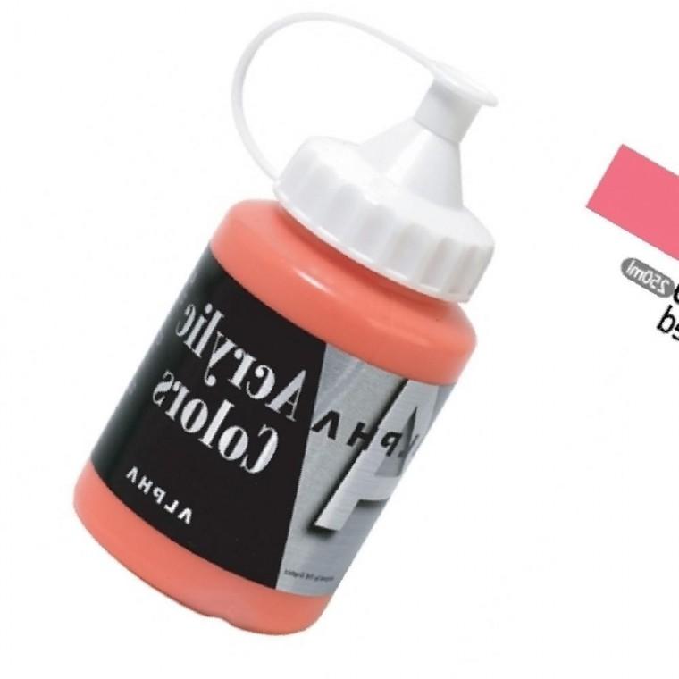 알파 미디엄바디 실버 아크릴물감 250mL 980 레드