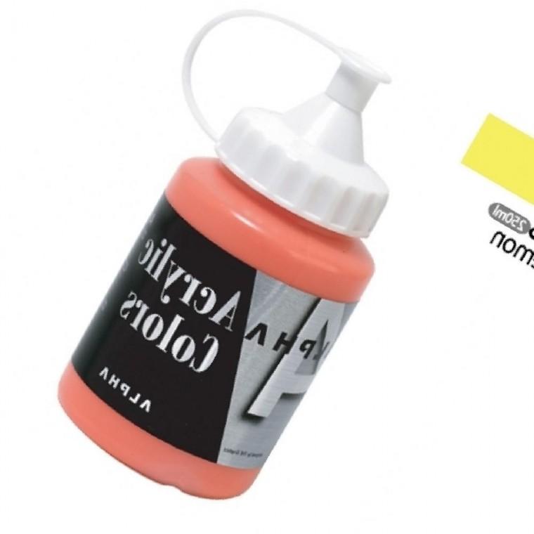 알파 미디엄바디 실버 아크릴물감 250mL 978 레몬