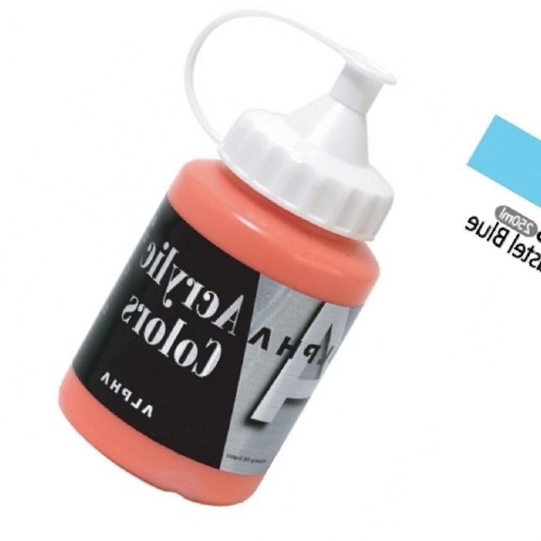 알파 미디엄바디 실버 아크릴물감 250mL 973 파스텔블루