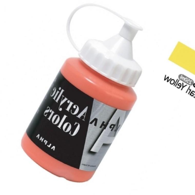 알파 미디엄바디 실버 아크릴물감 250mL 988 펄옐로우