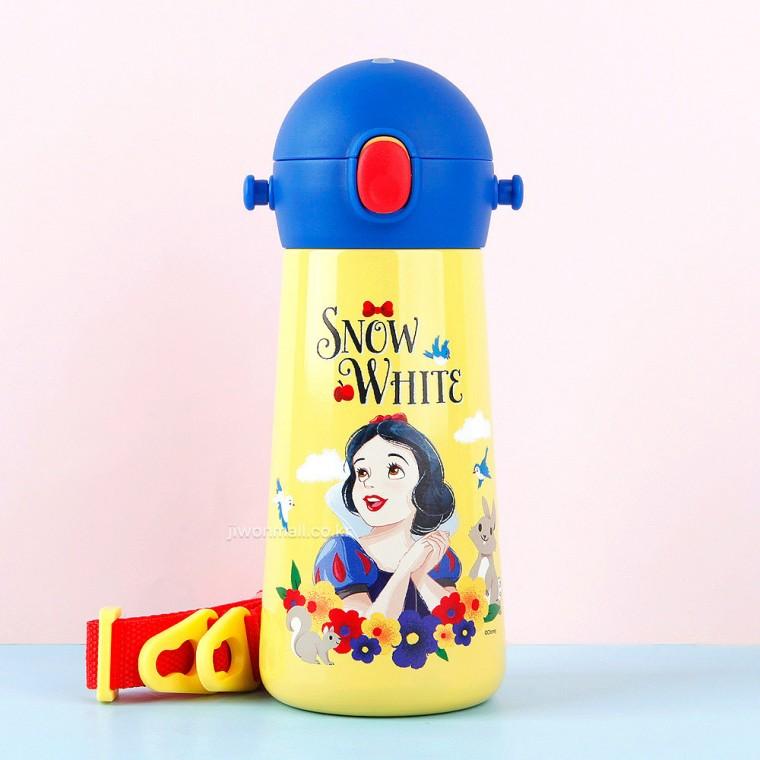 백설공주 더보틀 원터치 어깨끈 이중스텐 물통 460ml