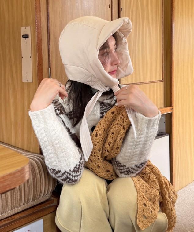 패딩 트루퍼햇 방한 귀달이 모자