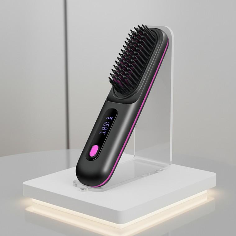 헤어스타일러 미니 무선고데기 브러쉬 빗 여자남자고대기 휴대용 IH240