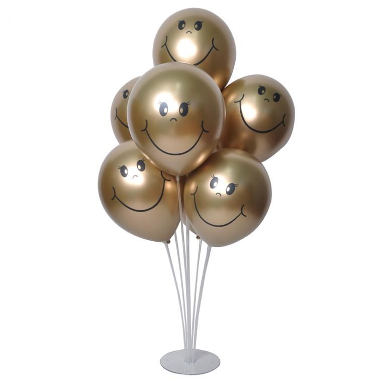 풍선꽂이장식세트70cm(스마일크롬골드)