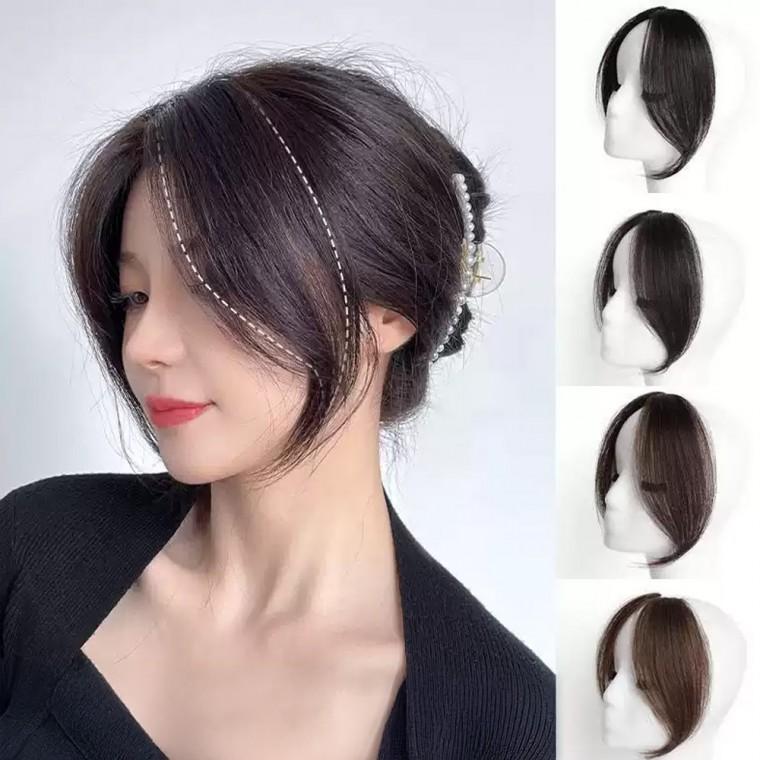 사이드뱅 여우가발 붙임머리 시스루뱅 앞머리가발 여자 부분 가발 피스 긴머리
