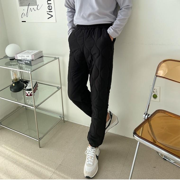남자 겨울바지 패딩 깔깔이 솜바지 기모팬츠 패딩 조거팬츠