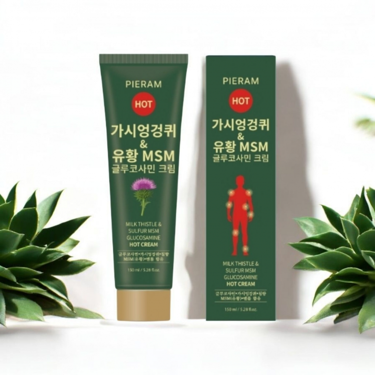 1+1 가시엉겅퀴 유황MSM 글루코사민 크림 핫HOT (침향 가시엉겅퀴 유황MSM 글루코사민 멘톨 올인원)+사은품