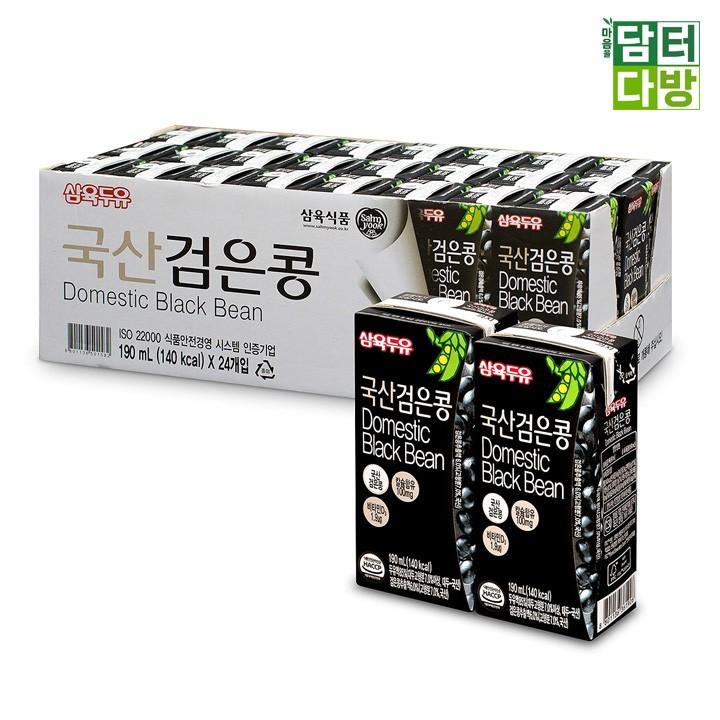 삼육두유 국산 검은콩 두유 190ml x 24개