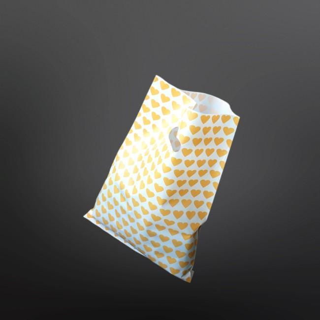 PE 펀칭 쇼핑용 비닐봉투 하트 25X35cm 50매
