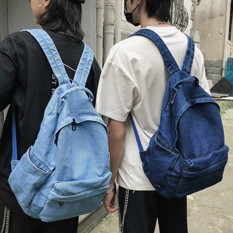 여행 데님 백팩 공항 패션 연청 진청 남녀 공용 커플