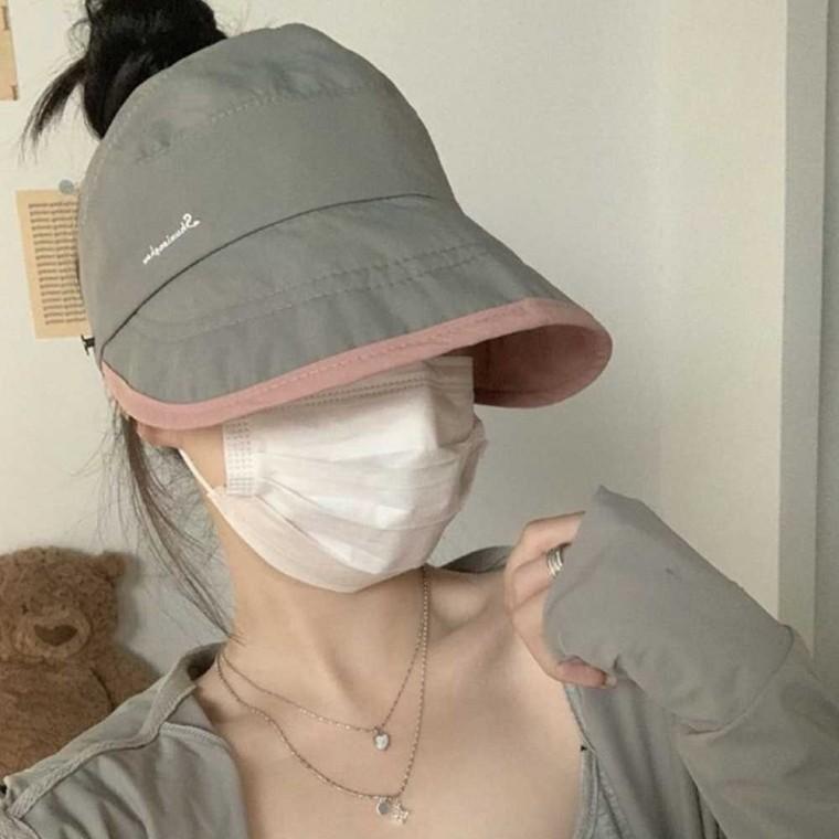 산책 주말 외출 햇빛 차단 썬 캡 모자 여자 여름 러닝