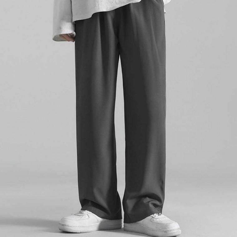 무지 밴딩 팬츠 여름 데일리 바지 남성 쿨링 와이드