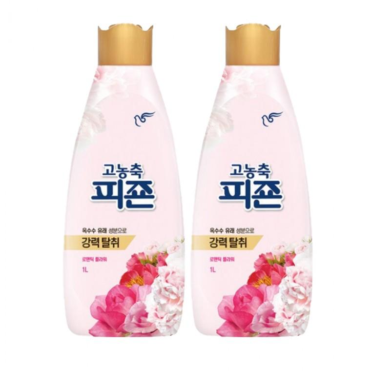 피죤 고농축 섬유유연제 강력탈취 로맨틱플라워 1Lx2개