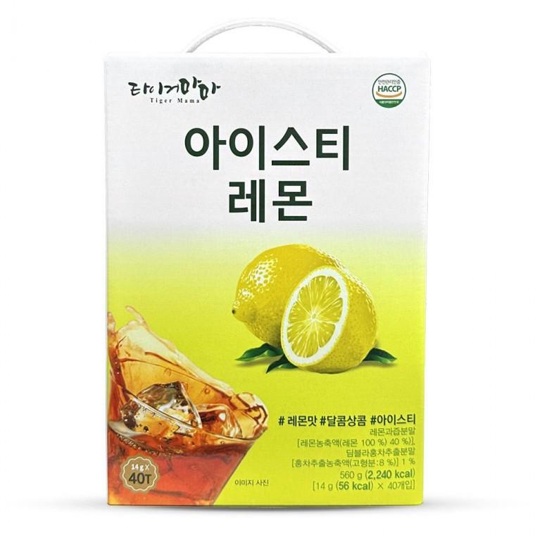 타이거마마 달콤상콤 레몬 홍차 아이스티 분말 14g 40T 스틱