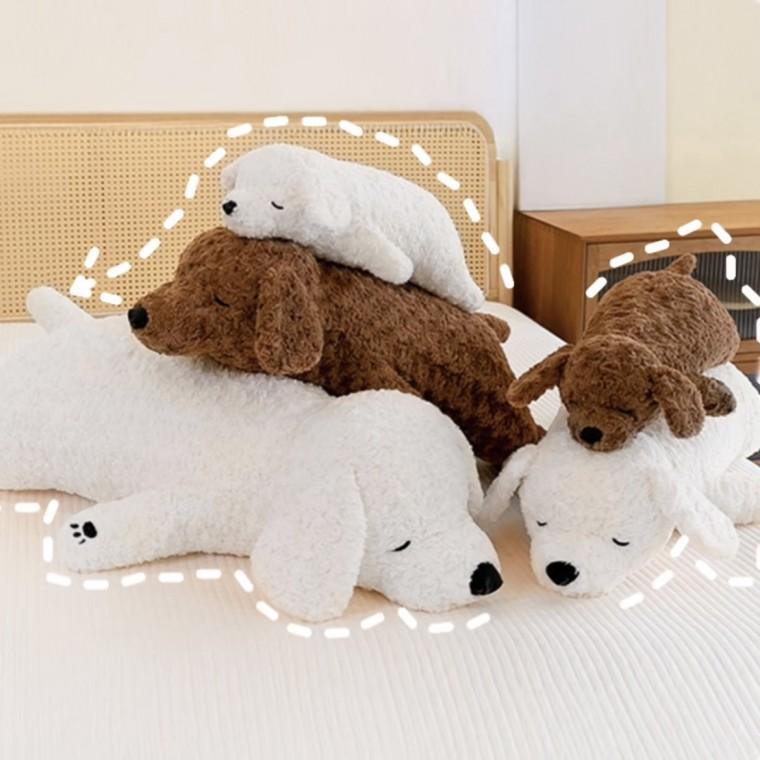 JIYU 뽀글뽀글 부클 댕댕이 강아지 바디필로우 인형 쿠션 베개 (100cm)