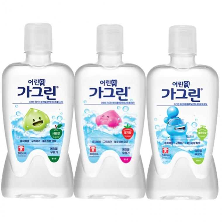 어린이가그린 아동가글 380mlx3개/사과/딸기/청포도맛