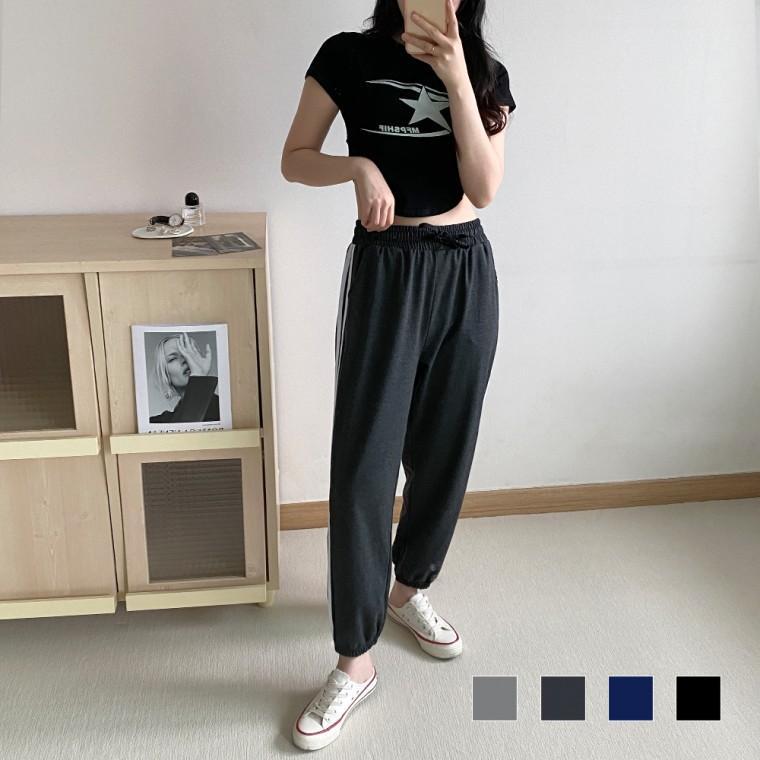 조거 조거바지 플로링 면 2선 조거 팬츠 SD-230466