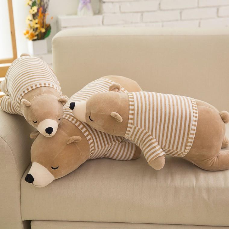 bookaz 폴라베어 잠자는 곰돌이 바디필로우 인형 베개 꿀잠 쿠션 (30cm)
