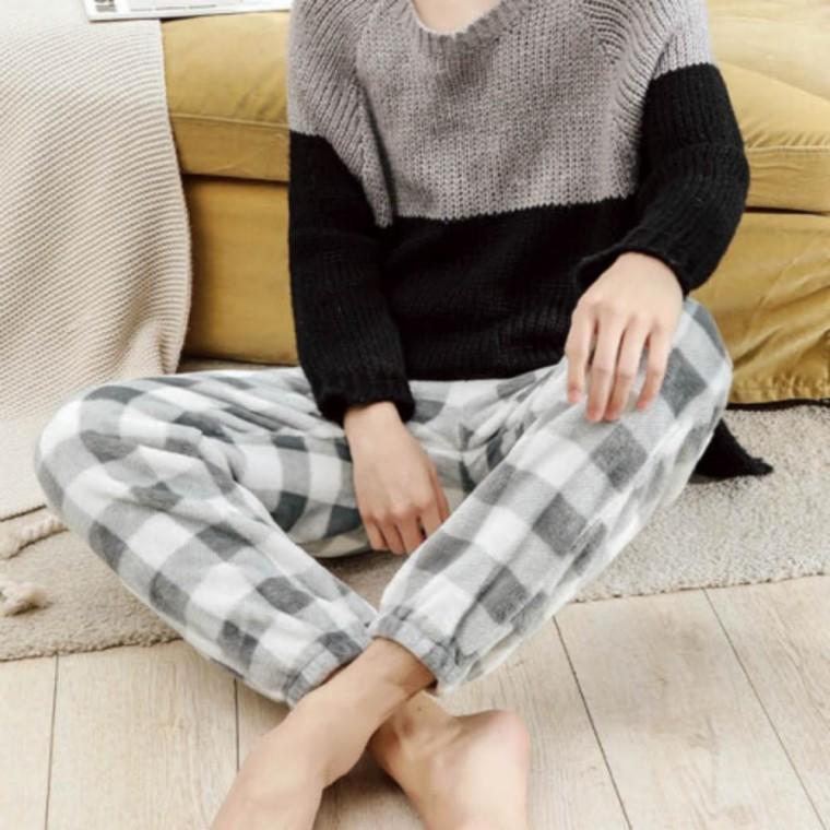 파자마 겨울 잠옷 수면 바지 극세사 커플홈웨어 수면바지