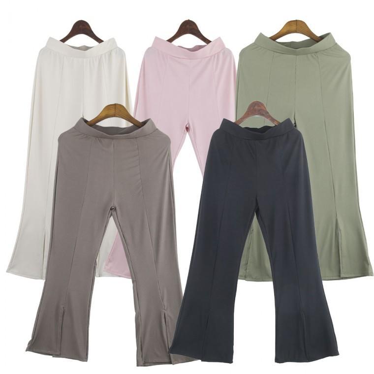 밴드바지 나팔바지 허리밴딩 앞트임 나팔바지 SD-210570