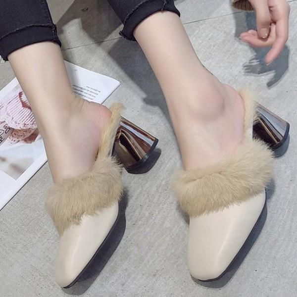 2컬러 캐주얼 고급스런 털 겨울 로퍼 LK727