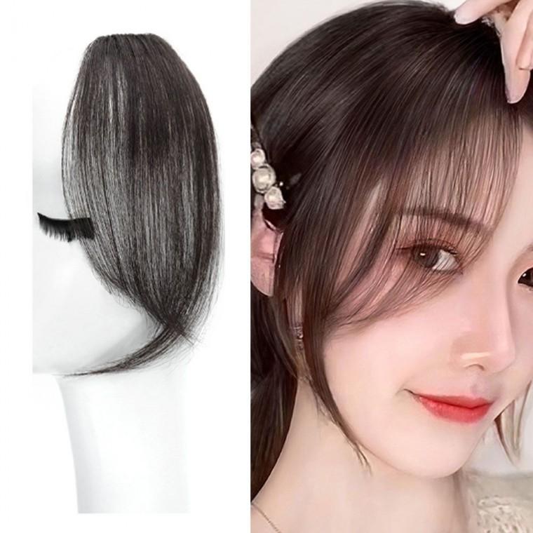 네추럴 부분 가발 해어피스 여자 앞머리 사이드뱅