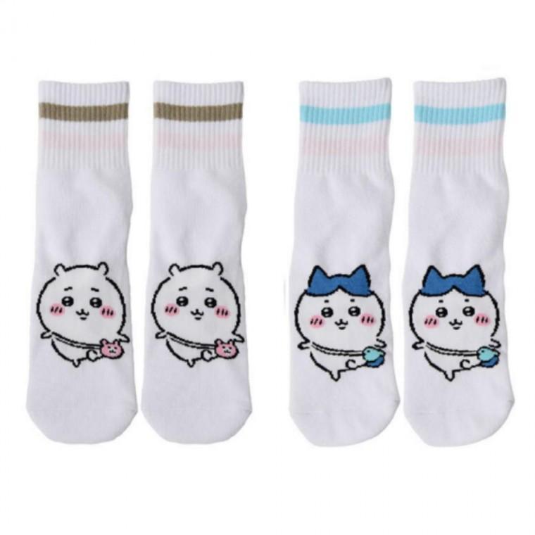 중목 양말 캐릭터 일러스트 스트라이프 교복 데일리