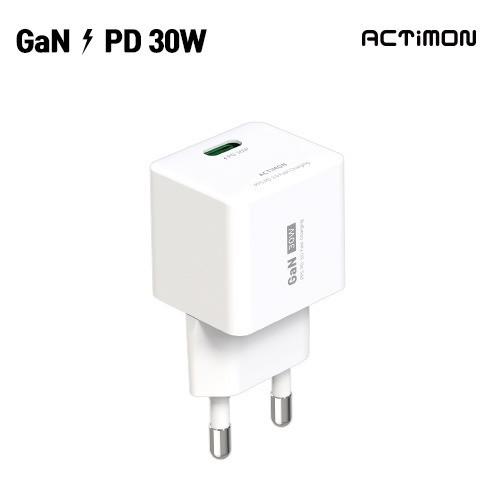 [후니케이스] 엑티몬 가정용 GaN 초고속 PD 30W 충전기(케이블 미포함)