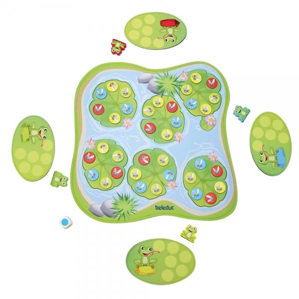 매직캐슬 원목교구 벨러덕 원목 보드게임 파리 잡는 개구리 놀이 42cm (B22619)
