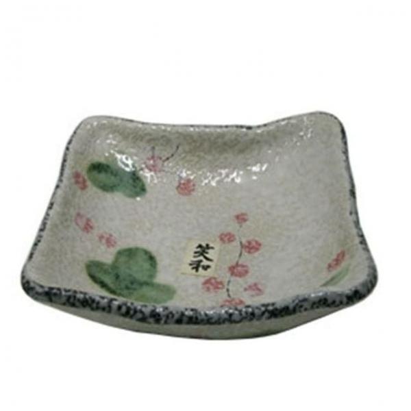 홍매화 핸드페인팅 정사각볼 17.5cm 믹싱볼 샐러드볼 그릇 식기