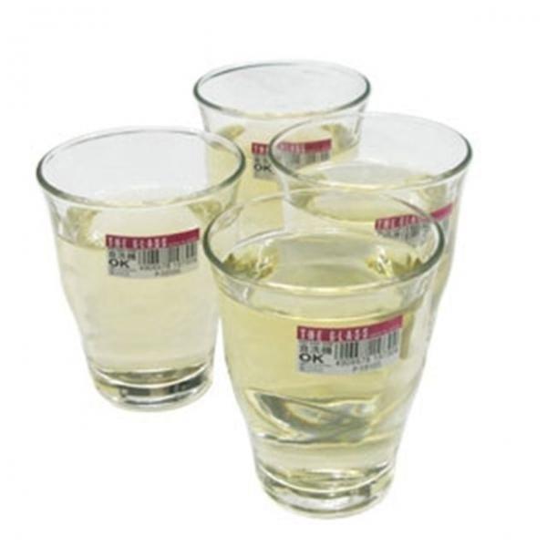투명 유리 언더락잔 305ml 4인조 주스잔 물컵 맥주 고블렛 다용도 컵