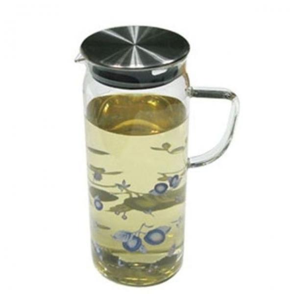 블루베리 과일무늬 유리물병 1.5L 워터저그 식당 냉장고 다용도 보틀