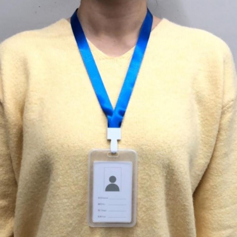 1개 블루 케이스 포함 사원증 카드 목걸이 지갑 줄 명찰 신분증 ID 출입증 목 줄 카드