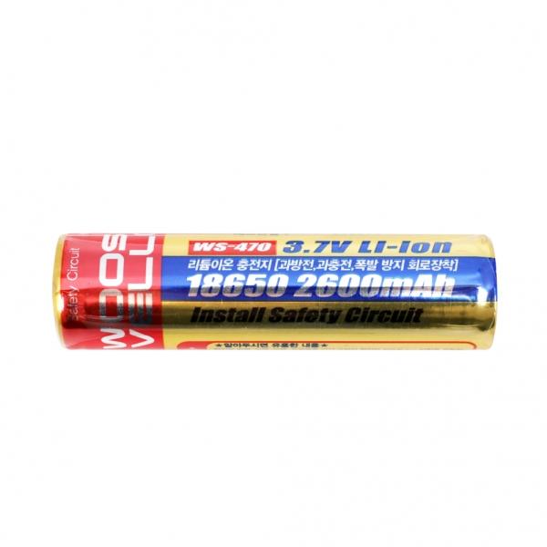 18650리튬이온 배터리(2600밀리암페아) 1입