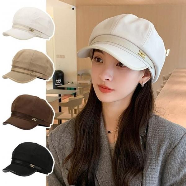 여성 레더 마도로스 헌팅캡 데일리 캐주얼 빵모자