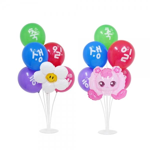 해피파티 생일파티 하츄핑 데이지 생일 풍선 장식세트 이벤트 돌잔치 행사